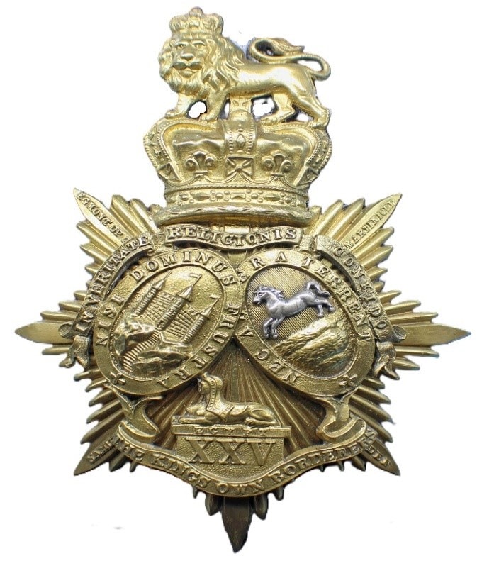 Kosb officers albert shako plate